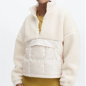 Fabletics Nelly half zip Sherpa 3/4 Zip Jacket, size Small